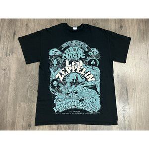 Led Zeppelin T Shirt Mens Medium Black Empire Pool Wembley 2011 Tee